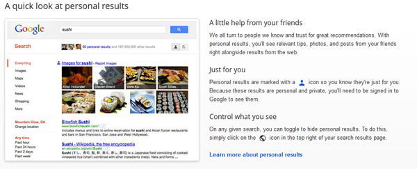 search plus your world marketing from Google
